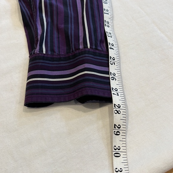 Dolce & Gabbana vintage men’s button up shirt in purples/blue/blues and white - Picture 13 of 16